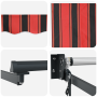 Toldo Retráctil Automático Naranja y Marrón 450x300 cm de , Toldos - Ref: Foro24-3330886, Precio: 404,19 €, Descuento: %