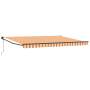 Toldo Retráctil Automático Naranja y Amarillo 450x300 cm