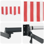 Toldo Retráctil Automático Rayado Rojo y Blanco 450x300 cm de , Toldos - Ref: Foro24-3330924, Precio: 409,39 €, Descuento: %