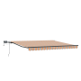 Toldo retráctil manual con tira LED multicolor 450x300 cm de , Toldos - Ref: Foro24-3330932, Precio: 402,86 €, Descuento: %