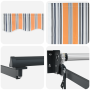 Toldo Retráctil Automático a Rayas Multicolor 450x300 cm de , Toldos - Ref: Foro24-3330938, Precio: 420,89 €, Descuento: %