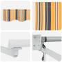 Toldo Retráctil Automático Rayas Multicolores 450x300 cm de , Toldos - Ref: Foro24-3330950, Precio: 381,89 €, Descuento: %