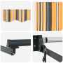 Toldo Retráctil Automático Rayas Multicolores 450x300 cm de , Toldos - Ref: Foro24-3330952, Precio: 405,31 €, Descuento: %