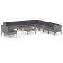12-piece garden furniture set and gray synthetic rattan cushions by vidaXL, Garden sets - Ref: Foro24-3094478, Price: 996,79 ...