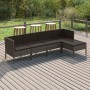 5-teiliges Gartenmöbel-Set und graue synthetische Rattankissen von vidaXL, Gartensets - Ref: Foro24-3094382, Preis: 379,08 €,...