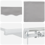 Toldo Manual Retráctil Gris Claro 450x350 cm de , Toldos - Ref: Foro24-3331145, Precio: 410,48 €, Descuento: %