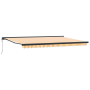 Toldo Retráctil Automático - Naranja y Blanco, 500x300 cm de , Toldos - Ref: Foro24-3331208, Precio: 609,95 €, Descuento: %