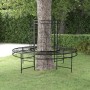 Round black steel garden bench Ø137 cm by vidaXL, garden benches - Ref: Foro24-318822, Price: 225,30 €, Discount: %