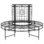 Banco de jardín redondo de acero negro Ø137 cm de vidaXL, Bancos de jardín - Ref: Foro24-318822, Precio: 214,63 €, Descuento: %