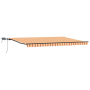 Toldo Retráctil Manual con LED Amarillo y Naranja 500x300 cm de , Toldos - Ref: Foro24-3331248, Precio: 346,85 €, Descuento: %