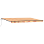 Toldo Retráctil Automático Amarillo y Naranja 500x300 cm de , Toldos - Ref: Foro24-3331249, Precio: 463,37 €, Descuento: %