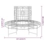 Round black steel garden bench Ø137 cm by vidaXL, garden benches - Ref: Foro24-318822, Price: 225,30 €, Discount: %