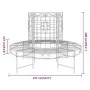 Runde Gartenbank aus schwarzem Stahl Ø137 cm von vidaXL, Gartenbänke - Ref: Foro24-318822, Preis: 214,63 €, Rabatt: %