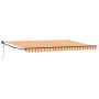 Toldo Retráctil Automático Crema y Naranja 500x300 cm de , Toldos - Ref: Foro24-3331254, Precio: 435,91 €, Descuento: %