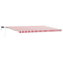 Toldo Retráctil Manual con Raya LED Roja y Blanca 500x300 cm de , Toldos - Ref: Foro24-3331262, Precio: 424,72 €, Descuento: %