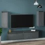 Wandschränke 2 Stück massives graues Kiefernholz 30x30x80 cm von vidaXL, Regale und Regale - Ref: Foro24-813500, Preis: 58,78...
