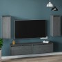 Wandschränke 2 Stück massives graues Kiefernholz 30x30x80 cm von vidaXL, Regale und Regale - Ref: Foro24-813500, Preis: 58,78...