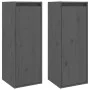 Wandschränke 2 Stück massives graues Kiefernholz 30x30x80 cm von vidaXL, Regale und Regale - Ref: Foro24-813500, Preis: 58,78...