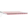 Toldo Retráctil Automático Rayas Rojas y Blancas 500x300 cm de , Toldos - Ref: Foro24-3331272, Precio: 440,80 €, Descuento: %