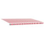 Toldo Retráctil Manual Rayas Rojas y Blancas 500x300 cm de , Toldos - Ref: Foro24-3331273, Precio: 607,65 €, Descuento: %