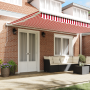 Toldo Retráctil Automático Rayas Rojas y Blancas 500x300 cm de , Toldos - Ref: Foro24-3331274, Precio: 617,95 €, Descuento: %