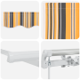 Toldo Retráctil Manual Rayas Multicolor 500x300 cm de , Toldos - Ref: Foro24-3331297, Precio: 340,31 €, Descuento: %
