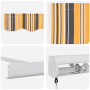 Toldo Manual Retráctil Raya Multicolor 500x300 cm de , Toldos - Ref: Foro24-3331309, Precio: 610,67 €, Descuento: %