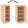 Armario zapatero de madera maciza de pino 35x35x80 cm de vidaXL, Zapateros y organizadores de calzado - Ref: Foro24-813535, P...