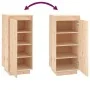 Schuhschrank aus massivem Kiefernholz, 35 x 35 x 80 cm von vidaXL, Schuhregale und Schuhorganisatoren - Ref: Foro24-813535, P...
