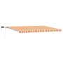 Toldo Retráctil Manual con LED Amarillo y Naranja 500x350 cm de , Toldos - Ref: Foro24-3331486, Precio: 463,51 €, Descuento: %