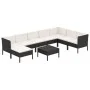 Garden furniture set 9 pieces and black synthetic rattan cushions by vidaXL, Garden sets - Ref: Foro24-3094424, Price: 794,29...