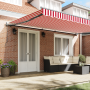 Toldo Retráctil Automático Rayas Rojas y Blancas 500x350 cm de , Toldos - Ref: Foro24-3331499, Precio: 559,58 €, Descuento: %