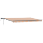 Toldo Retráctil Manual con Rayas Multicolores LED 500x350 cm de , Toldos - Ref: Foro24-3331506, Precio: 632,52 €, Descuento: %