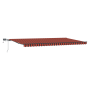 Toldo Retráctil Manual con LED Naranja y Marrón 600x300 cm de , Toldos - Ref: Foro24-3331594, Precio: 531,77 €, Descuento: %