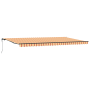 Toldo Retráctil Automático Amarillo y Naranja 600x300 cm de , Toldos - Ref: Foro24-3331603, Precio: 468,74 €, Descuento: %