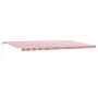 Toldo Retráctil Rayado Rojo y Blanco 600x300 cm de , Toldos - Ref: Foro24-3331607, Precio: 530,51 €