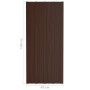 Panel de tejado acero galvanizado marrón 12 unidades 100x45 cm de vidaXL, Techo - Ref: Foro24-317217, Precio: 69,19 €, Descue...