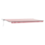 Toldo Retráctil Automático con LED Rayas Rojas y Blancas 600x300 cm de , Toldos - Ref: Foro24-3331612, Precio: 659,15 €, Desc...
