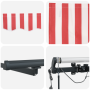 Toldo Retráctil Automático con LED Rayas Rojas y Blancas 600x300 cm de , Toldos - Ref: Foro24-3331612, Precio: 659,15 €, Desc...
