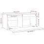 Wandschrank aus massivem Kiefernholz, 80 x 30 x 35 cm von vidaXL, Regale und Regale - Ref: Foro24-813455, Preis: 58,62 €, Rab...