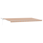Toldo Retráctil Automático con Raya Multicolor LED 600x300 cm de , Toldos - Ref: Foro24-3331616, Precio: 896,03 €, Descuento: %