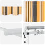 Toldo Retráctil Automático Patrón de Rayas Multicolor 600x300 cm de , Toldos - Ref: Foro24-3331623, Precio: 505,55 €, Descuen...