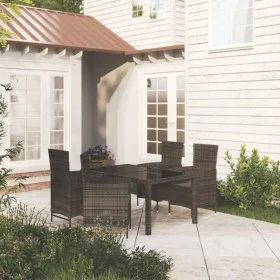 5-piece garden dining set with black synthetic rattan cushions by vidaXL, Garden sets - Ref: Foro24-3094851, Price: 379,07 €,...