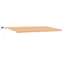 Toldo manual retráctil con LED amarillo y naranja 600x350 cm de , Toldos - Ref: Foro24-3331710, Precio: 722,19 €, Descuento: %