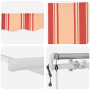 Toldo Retráctil Amarillo y Naranja 600x350 cm de , Toldos - Ref: Foro24-3331711, Precio: 695,82 €, Descuento: %