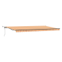 Toldo Retráctil Automático con LED Amarillo y Naranja 600x350 cm de , Toldos - Ref: Foro24-3331716, Precio: 1,00 €, Descuento: %