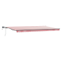 Toldo Retráctil Manual con Raya LED Rojo y Blanca 600x350 cm de , Toldos - Ref: Foro24-3331722, Precio: 587,83 €, Descuento: %