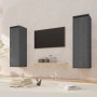 Wall cabinets 2 pcs solid gray pine wood 30x30x100 cm by vidaXL, Shelves and shelves - Ref: Foro24-813510, Price: 103,43 €, D...