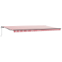 Toldo Retráctil Automático de Rayas Rojas y Blancas 600x350 cm de , Toldos - Ref: Foro24-3331723, Precio: 748,29 €, Descuento: %
