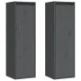 Wall cabinets 2 pcs solid gray pine wood 30x30x100 cm by vidaXL, Shelves and shelves - Ref: Foro24-813510, Price: 102,12 €, D...